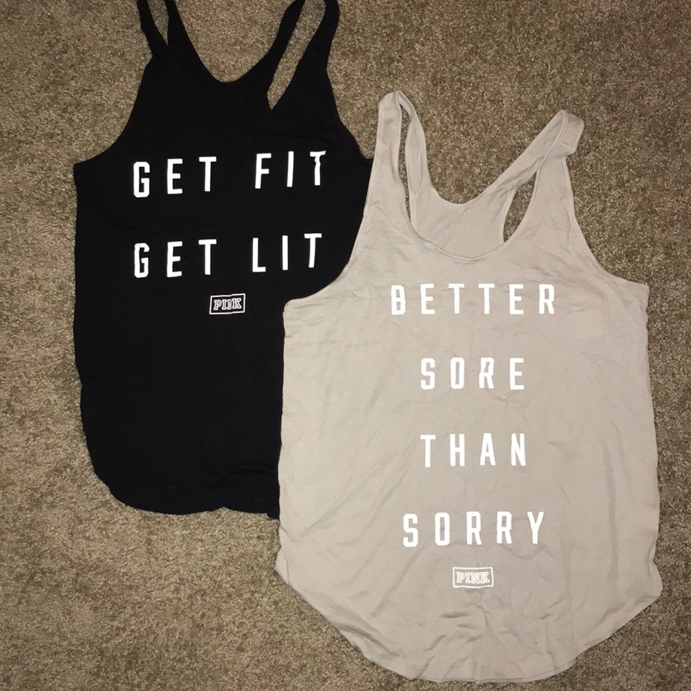 VS Pink work out tank tops
